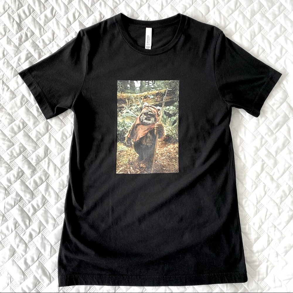Star Wars Ewok black medium t shirt Super cute Box Logo comfy tee street wear